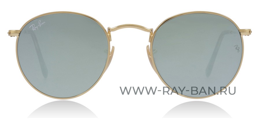 Ray Ban Round Metal Flat Lenses RB3447N 001/30