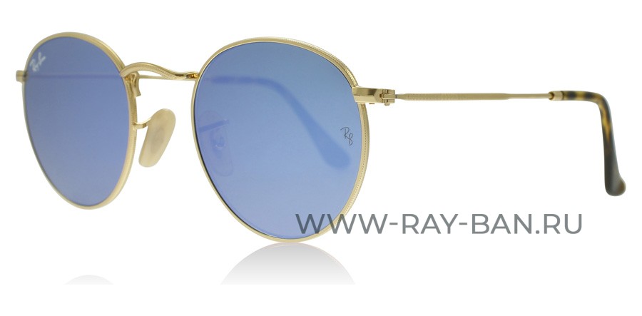 Ray Ban Round Metal Flat Lenses RB3447N 001/9O