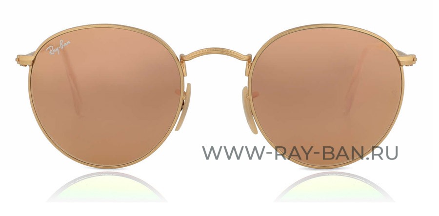 Ray Ban Round Metal Flat Lenses RB3447N 001/Z2
